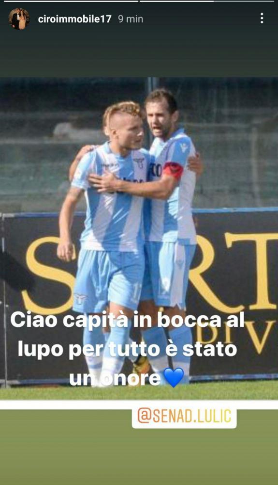 Lazio il messaggio di Immobile per l addio di Lulic È stato un onore