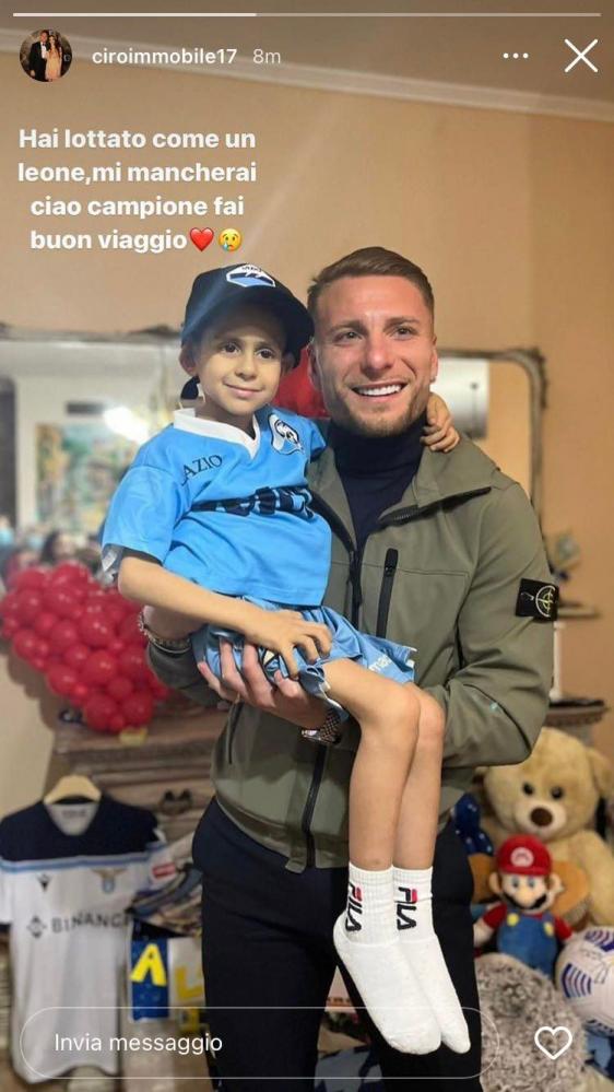 Lazio morto il piccolo Alessio Immobile