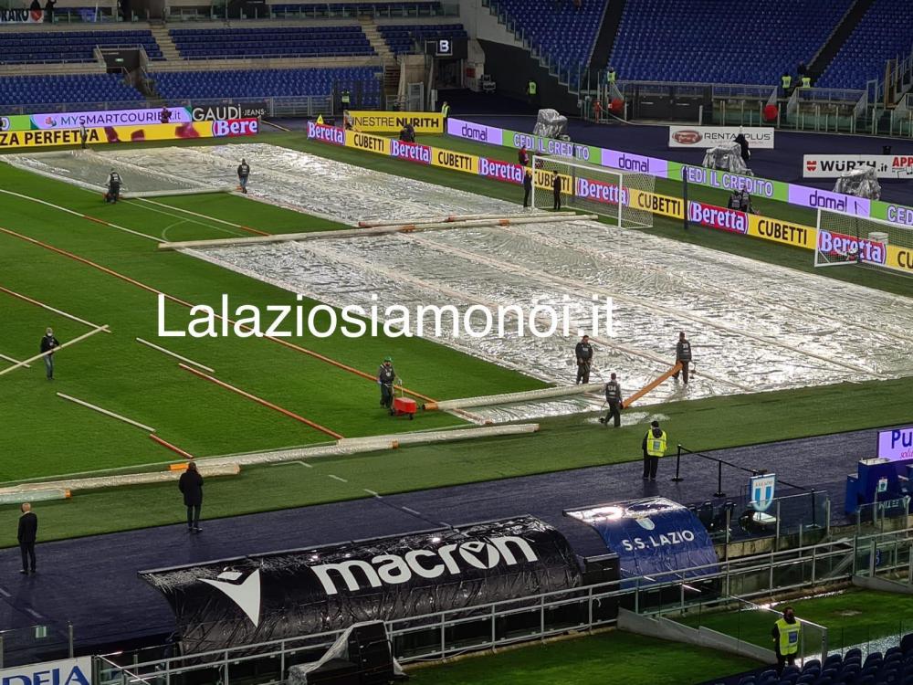 lazio udinese tutto ok all olimpico teli in rimozione foto