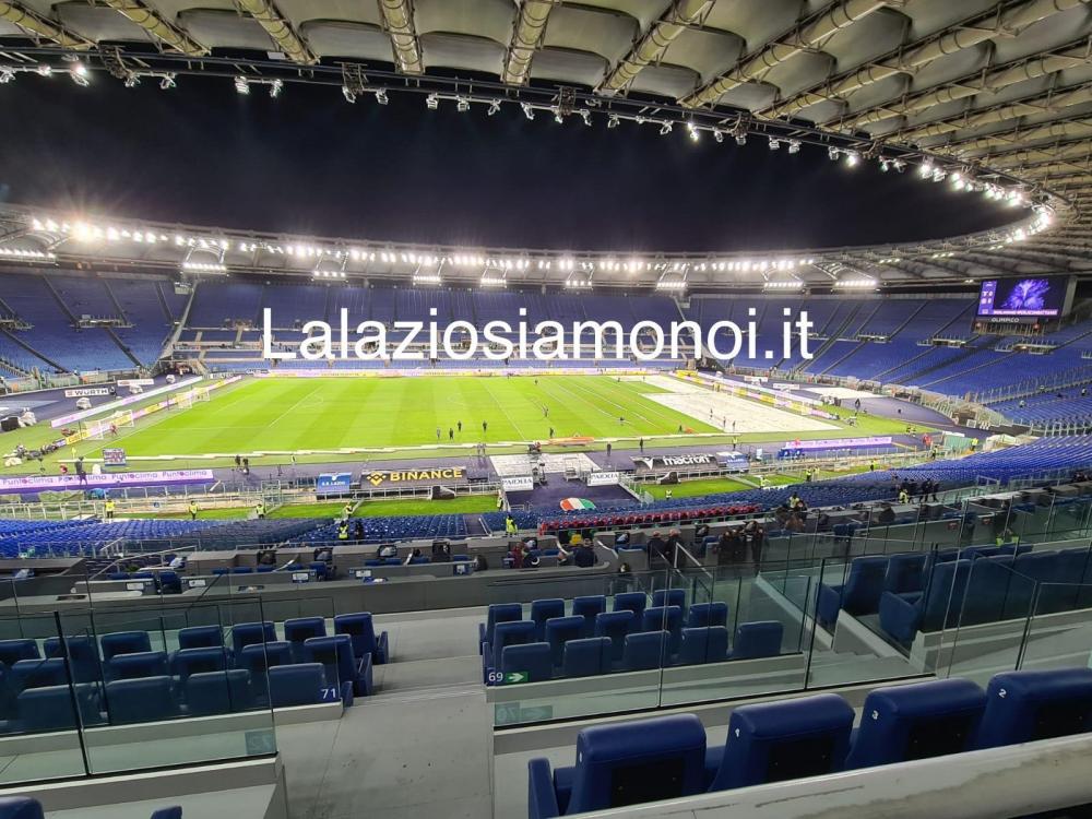 lazio udinese tutto ok all olimpico teli in rimozione foto